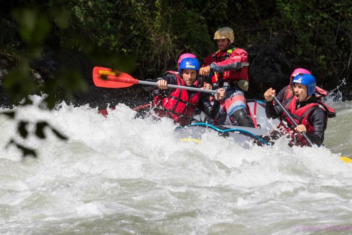 Fantastic rafting on isere river