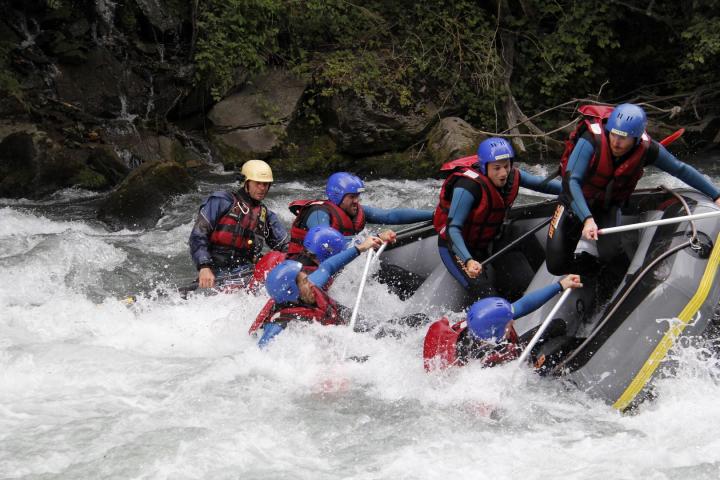 french and italian alps in rafting